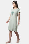 Shararat Cotton Sleep Shirt - Light Green — thumbnail 2
